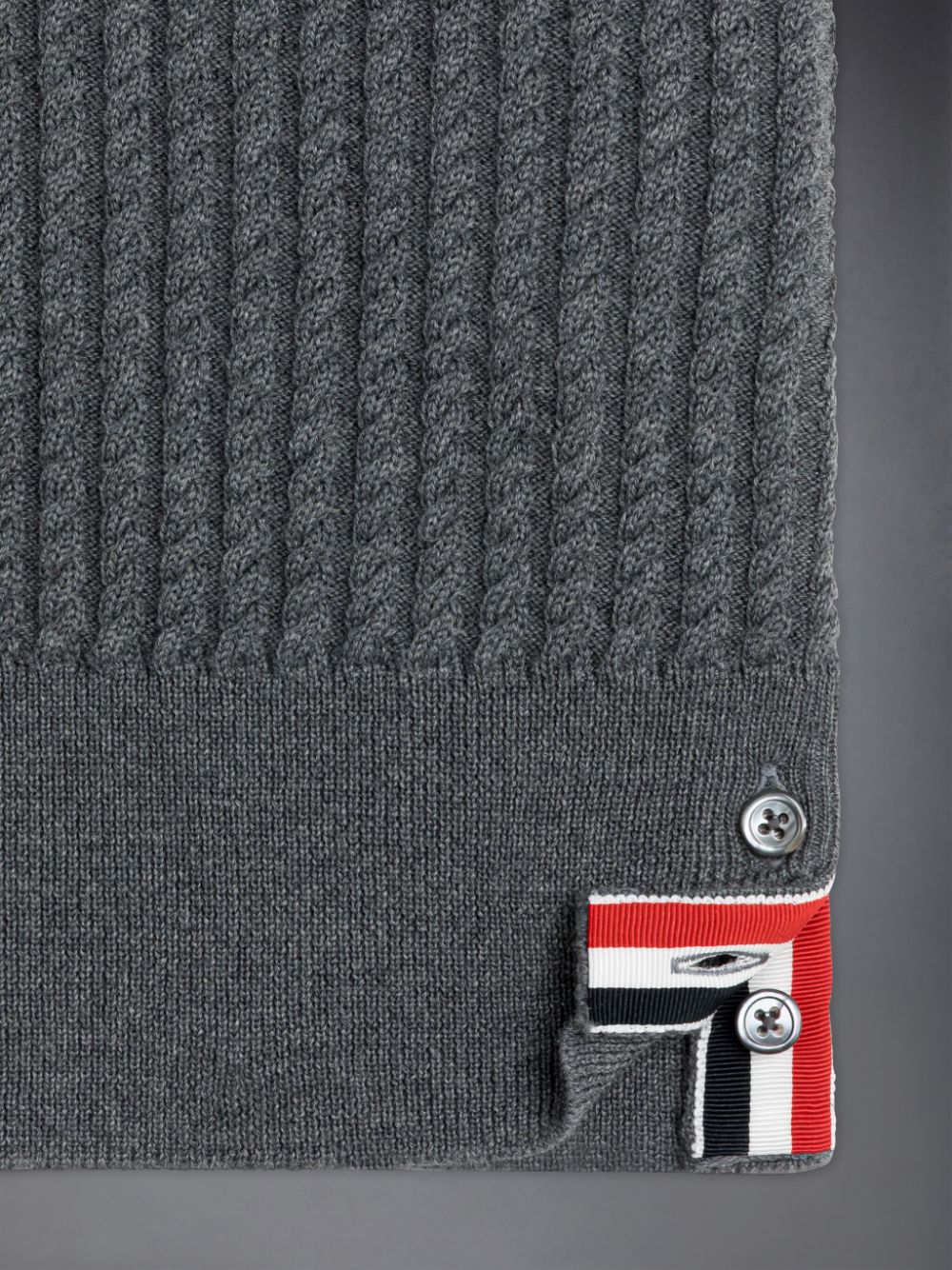 Thom Browne Wool Cable Knit 4-Bar Boys's Pullover Grey | OJX39X89172