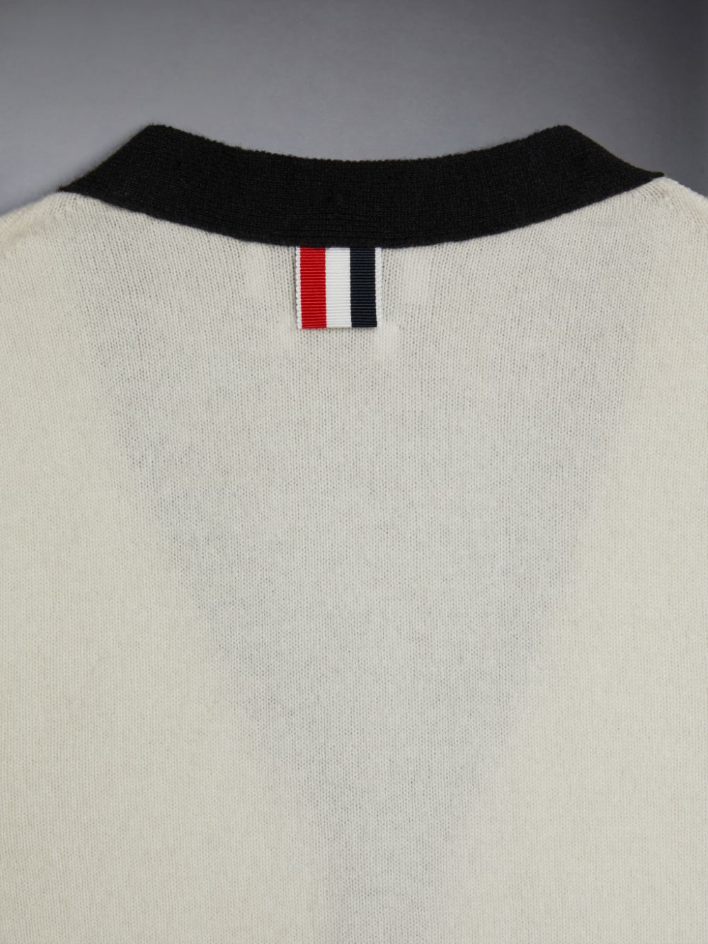 Thom Browne Wool Cashmere 4-Bar Calssic Boys's Cardigan Beige | TNW90H67809