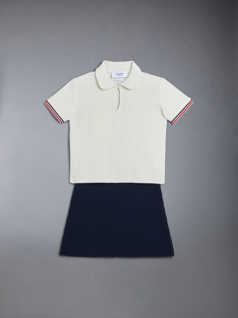 Thom Browne Wool Cashmere Girls's Skirts Blue | BJS11R99434