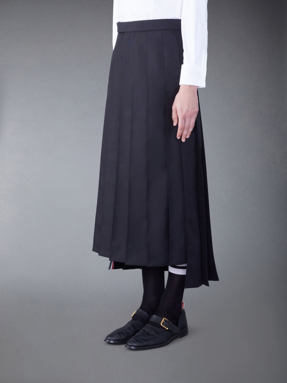 Thom Browne Wool Classic Pleated Men Skirts Black | QPQ16Q29458