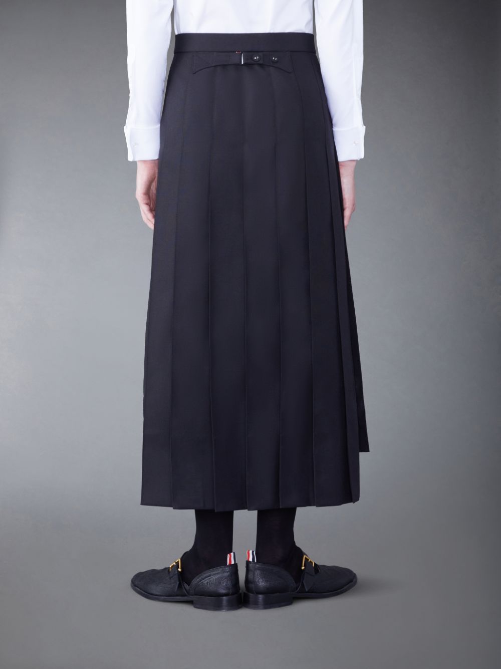 Thom Browne Wool Classic Pleated Men Skirts Black | QPQ16Q29458