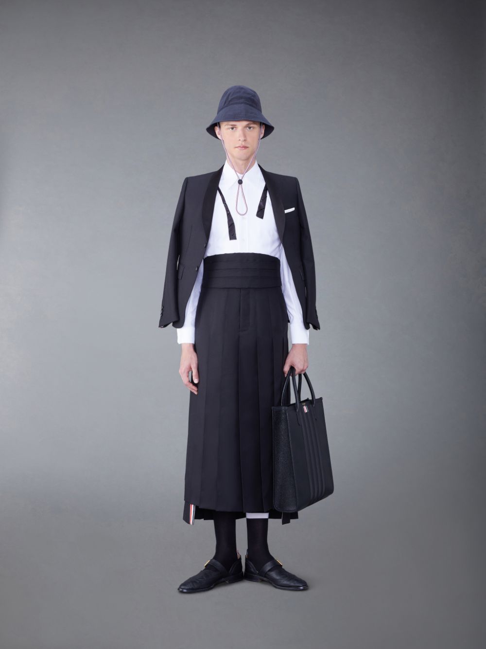 Thom Browne Wool Classic Pleated Men Skirts Black | QPQ16Q29458