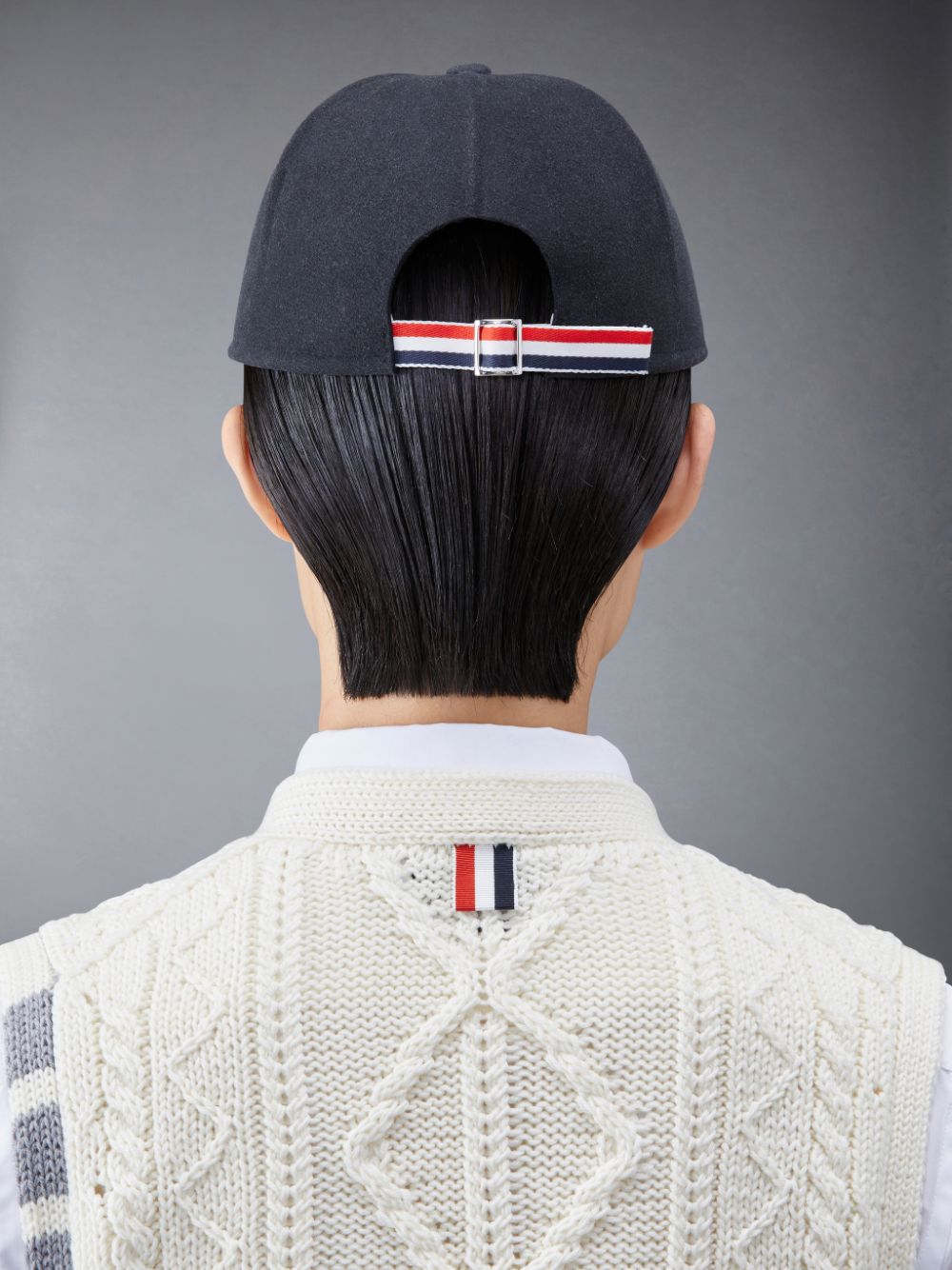 Thom Browne Wool Felt Baseball Women Caps Grey | QUT11R92743