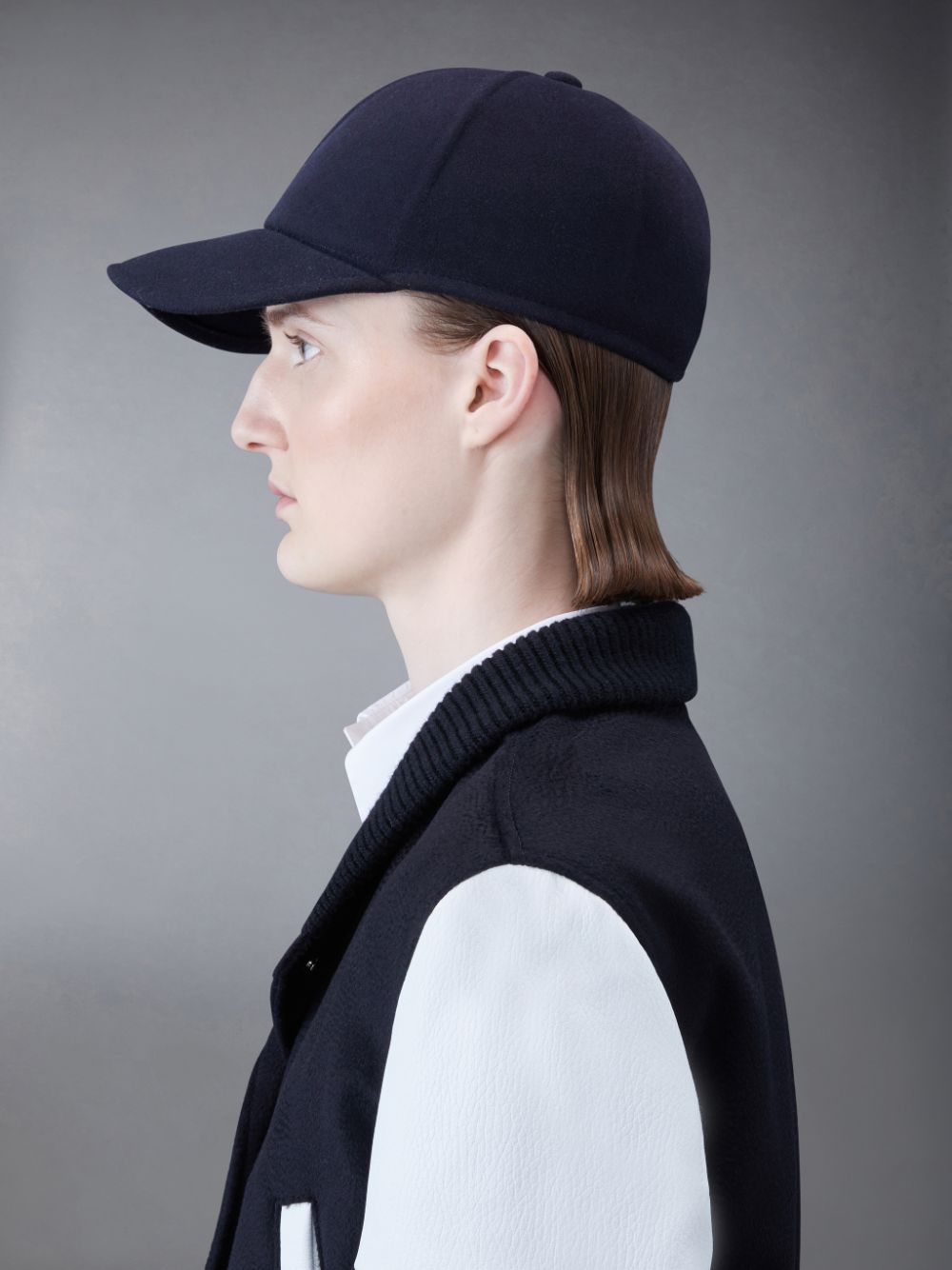 Thom Browne Wool Felt Baseball Women Caps Blue | TXQ66U92943