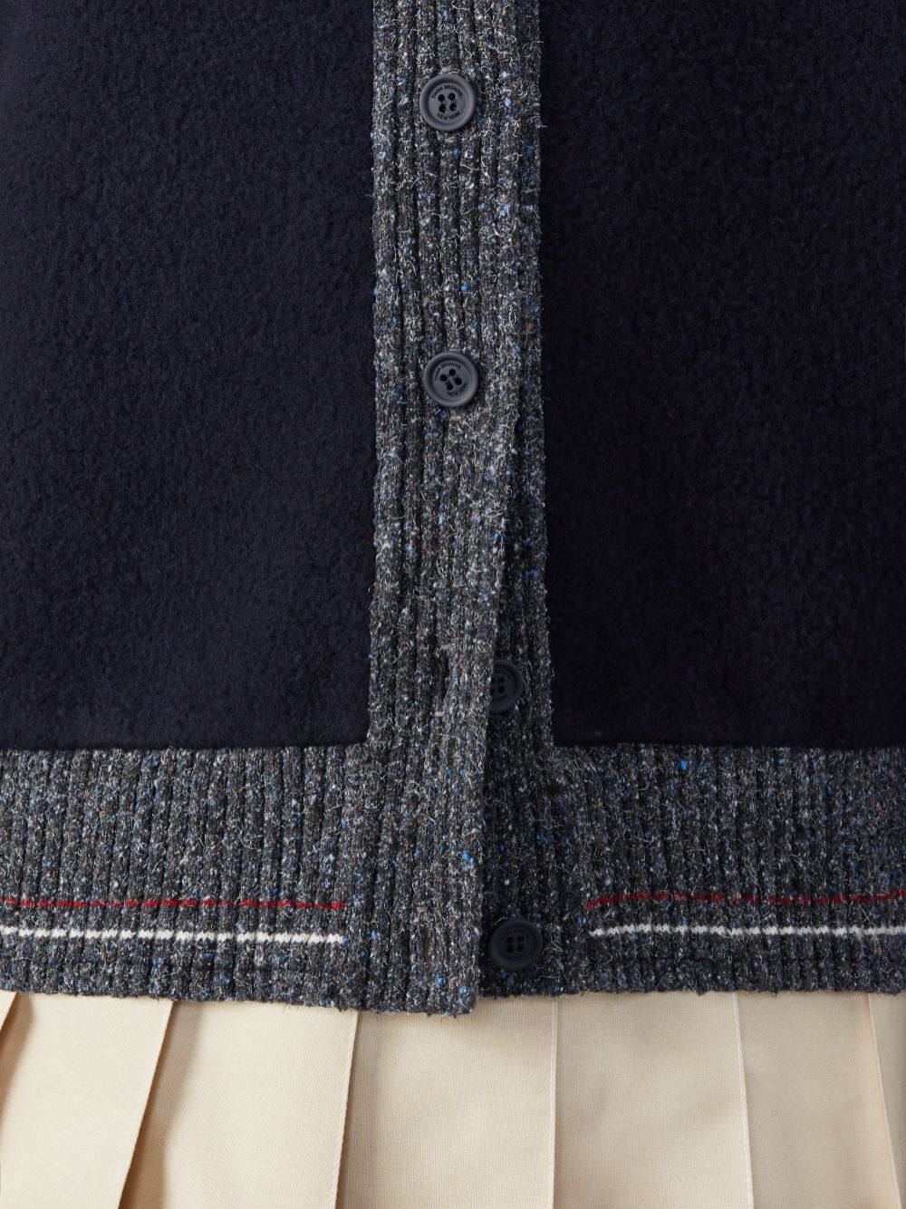 Thom Browne Wool Fleece Women Cardigan Blue | JXJ92B91897