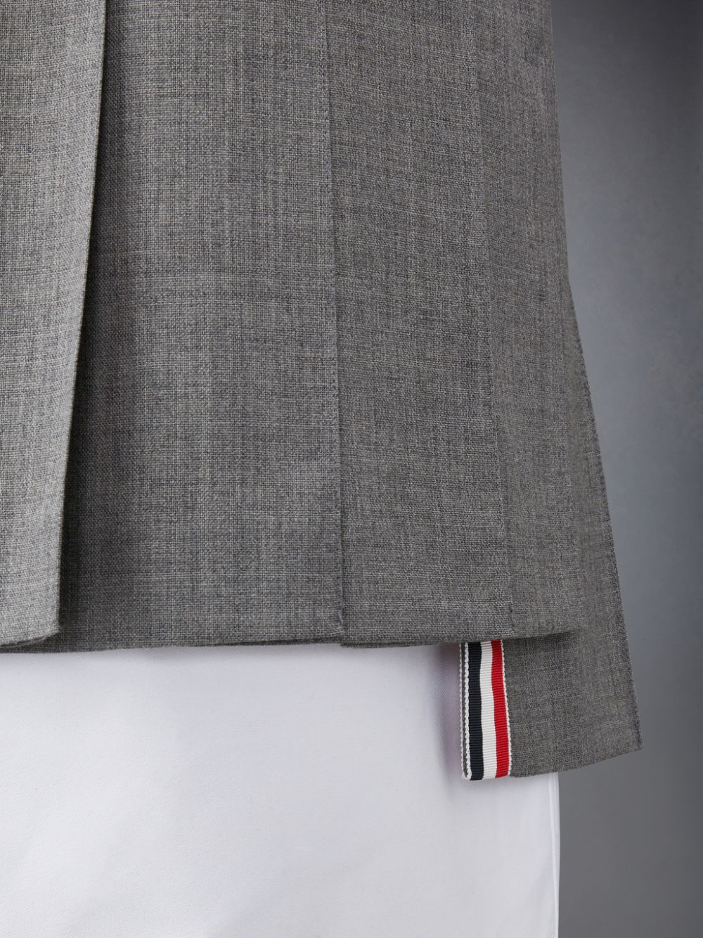 Thom Browne Wool Fresco Pleated Mini Women Skirts Grey | QFU67U14030