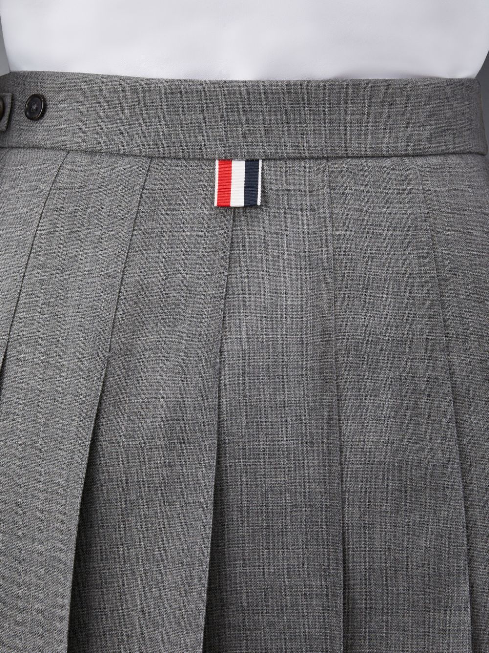 Thom Browne Wool Fresco Pleated Mini Women Skirts Grey | QFU67U14030