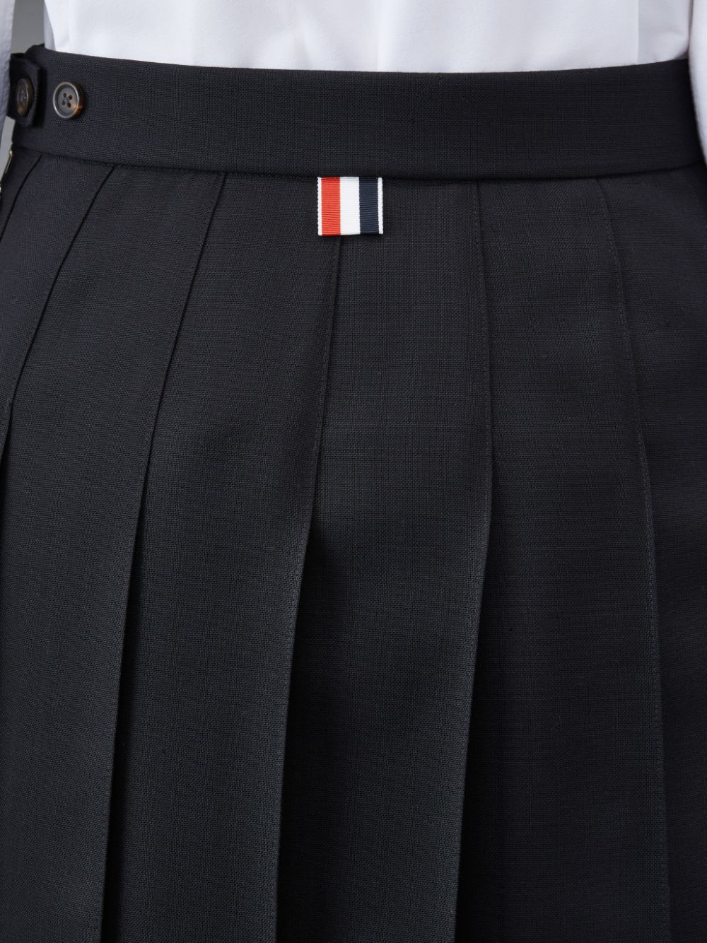 Thom Browne Wool Fresco Pleated Mini Women Skirts Black | KIT90Q24369