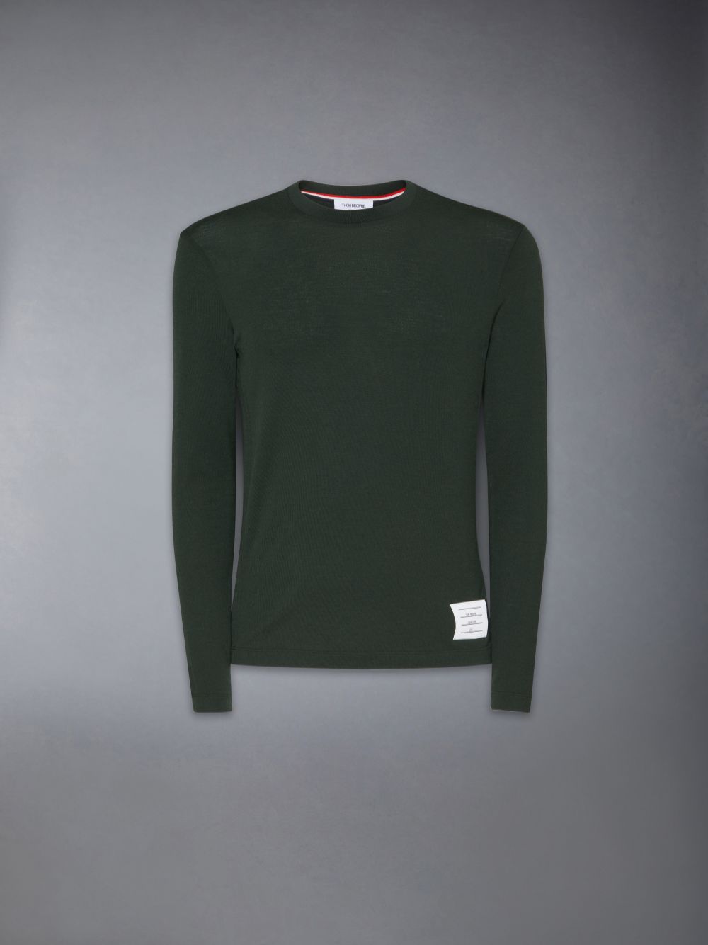 Thom Browne Wool Jersey 4-Bar Men T Shirts Green | XCC63I80646