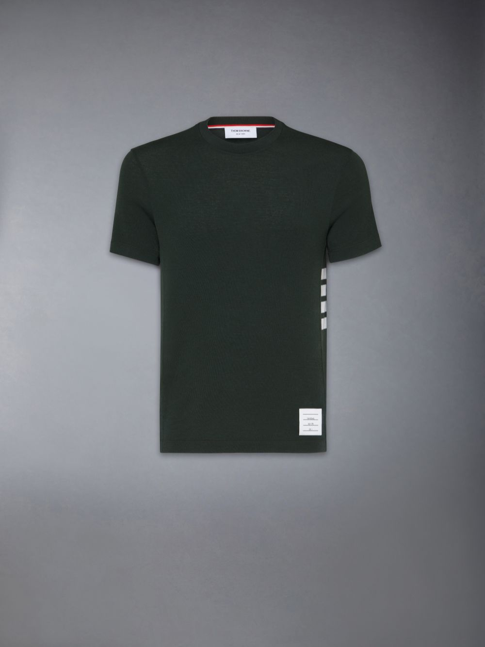 Thom Browne Wool Jersey 4-Bar Men T Shirts Green | GWN35R44050