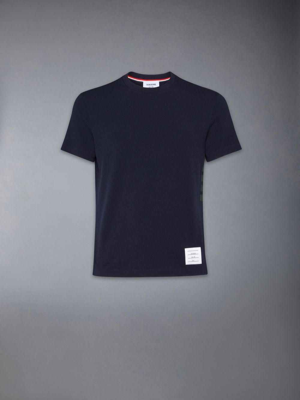 Thom Browne Wool Jersey 4-Bar Men T Shirts Blue | SBT92F38262