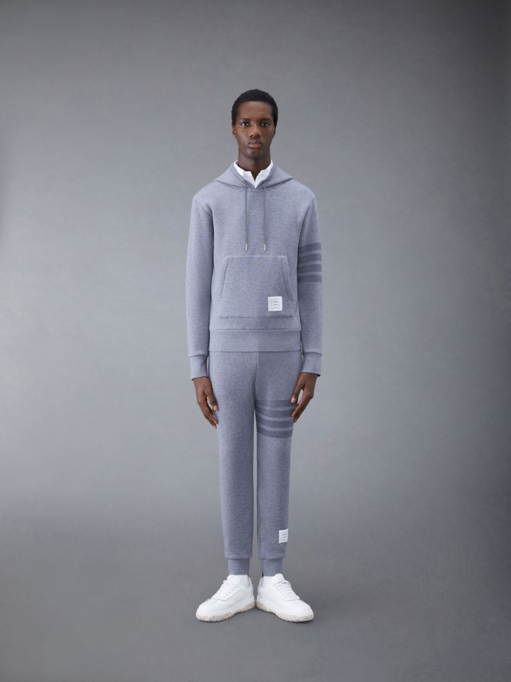 Thom Browne Wool Loopback 4-Bar Men Sweatpants Grey | TMA88Q81021