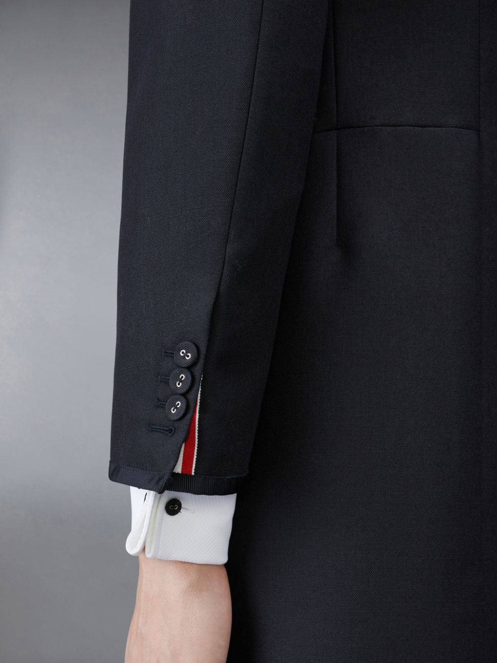 Thom Browne Wool Mohair With Tails Men Coats Black | VAE52X27506