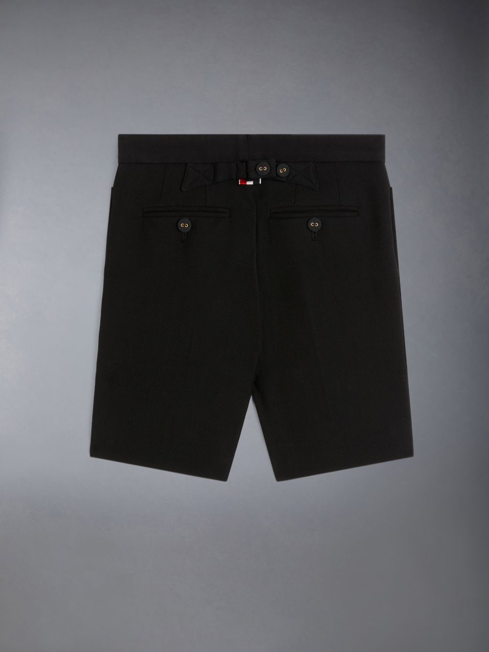 Thom Browne Wool Pique Suiting Tuxedo Bermuda Boys's Shorts Black | NNR79Z39699