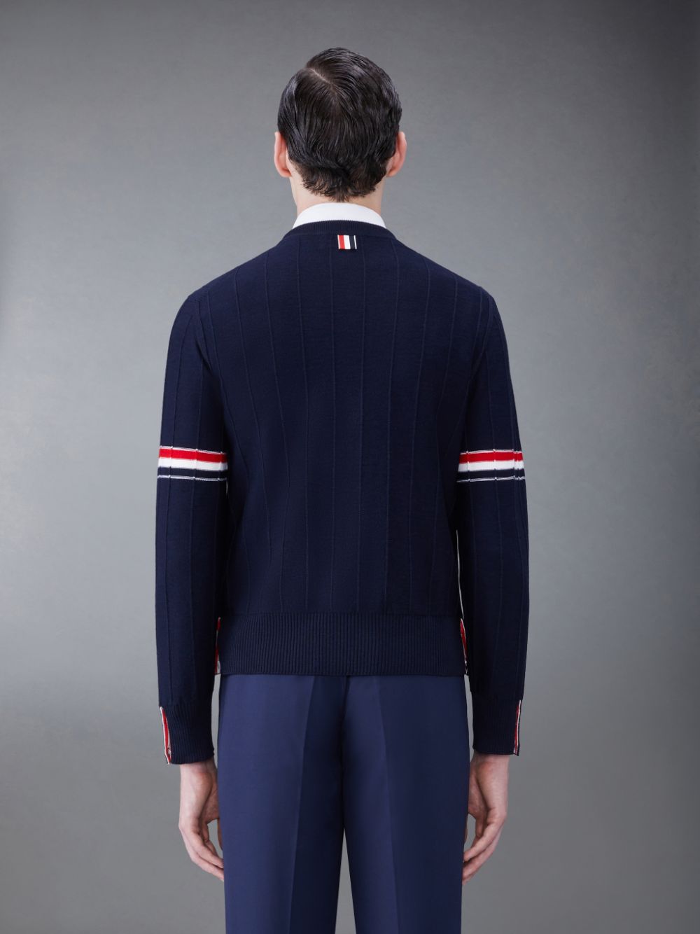 Thom Browne Wool Relaxed Men Pullover Blue | VKF42X55880