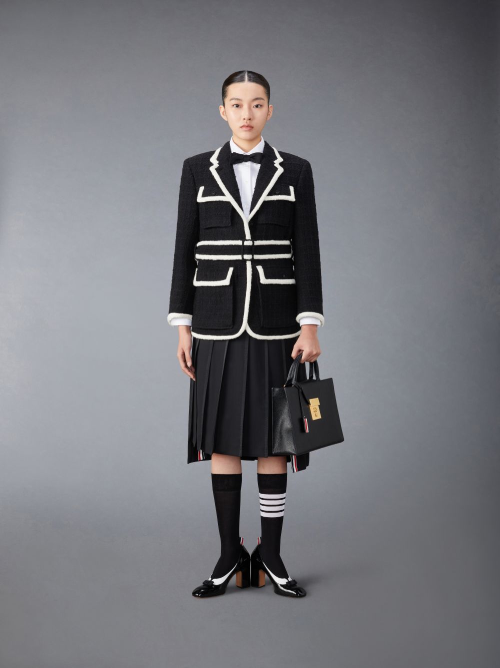 Thom Browne Wool Tipping Safari Women Jackets Black | UHM87L51616