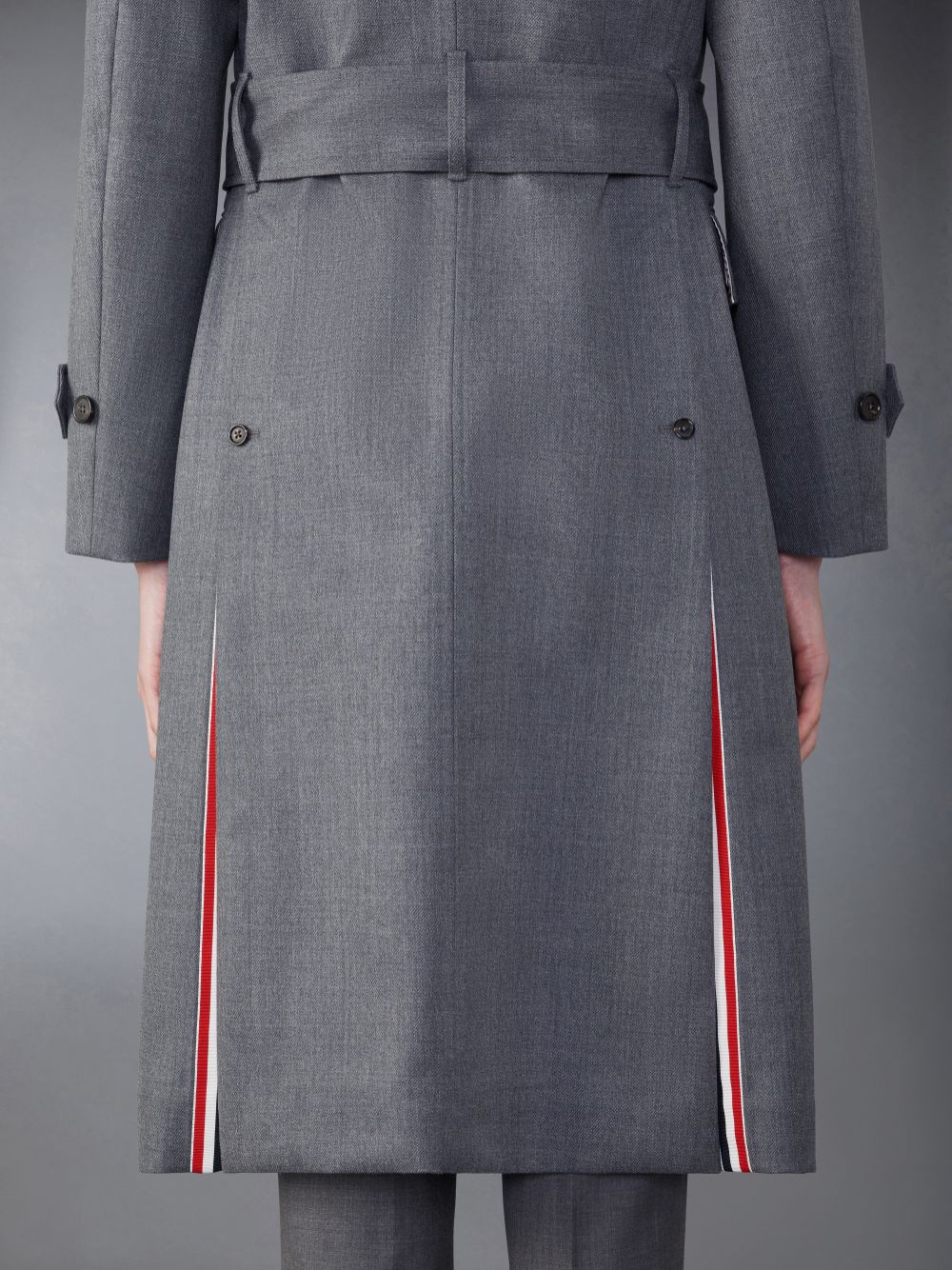 Thom Browne Wool Twill Unconstructed Trench Men Coats Grey | MDA80W01502