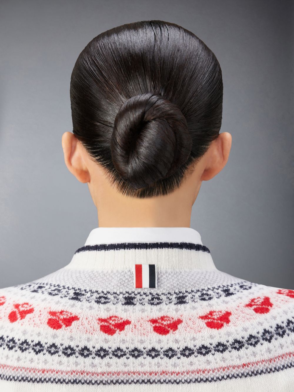 Thom Browne Wool and Mohair Rose Women Pullover White | QCJ14H87321