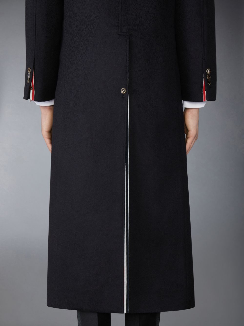 Thom Browne Zibeline Cashmere Maxi Soft Shoulder Men Coats Black | QZG39Q41426