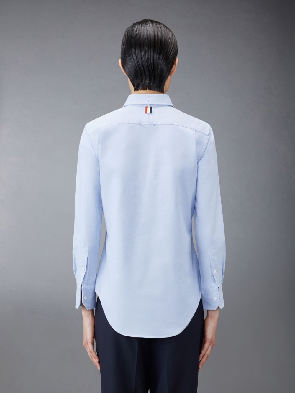 Thom Browne button-down cotton Oxford Women Shirts Blue | EFQ30Y13818