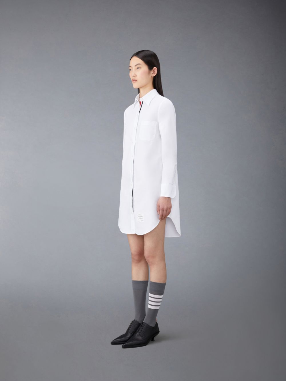 Thom Browne crinkled cotton Shirt Women Dress White | ZUQ53Z29371