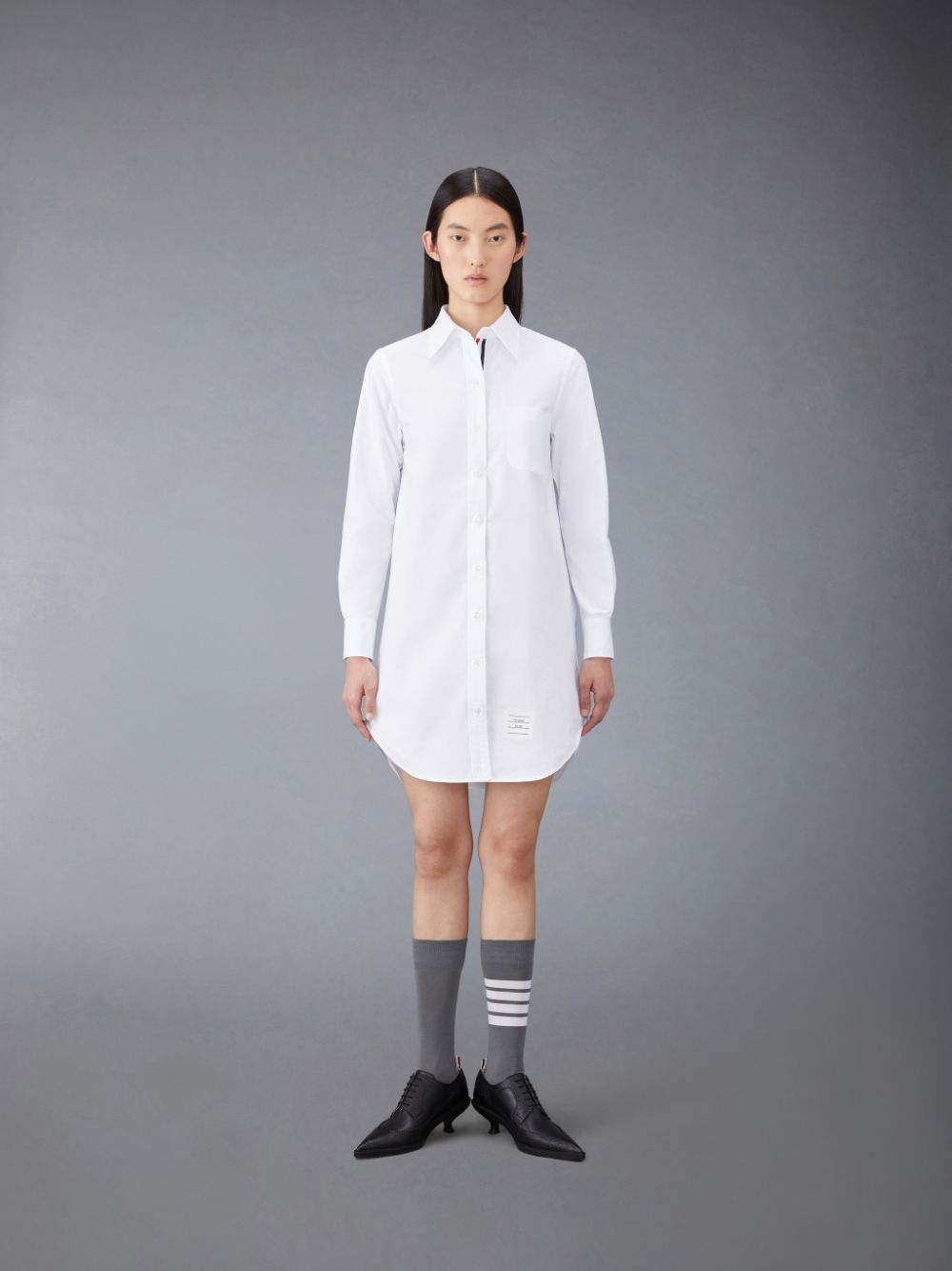 Thom Browne crinkled cotton Shirt Women Dress White | ZUQ53Z29371