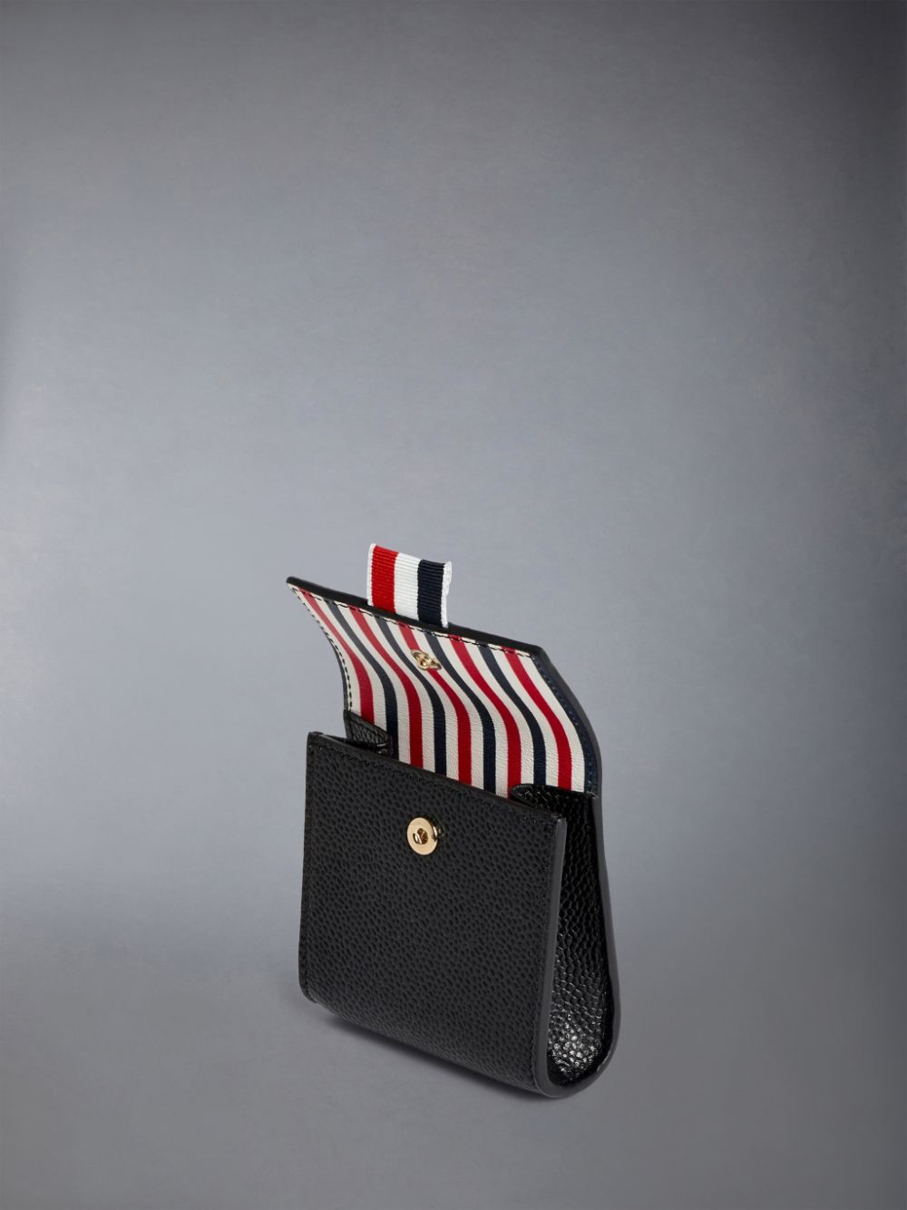 Thom Browne leather coin purse Men Wallets Black | SLD91J79869