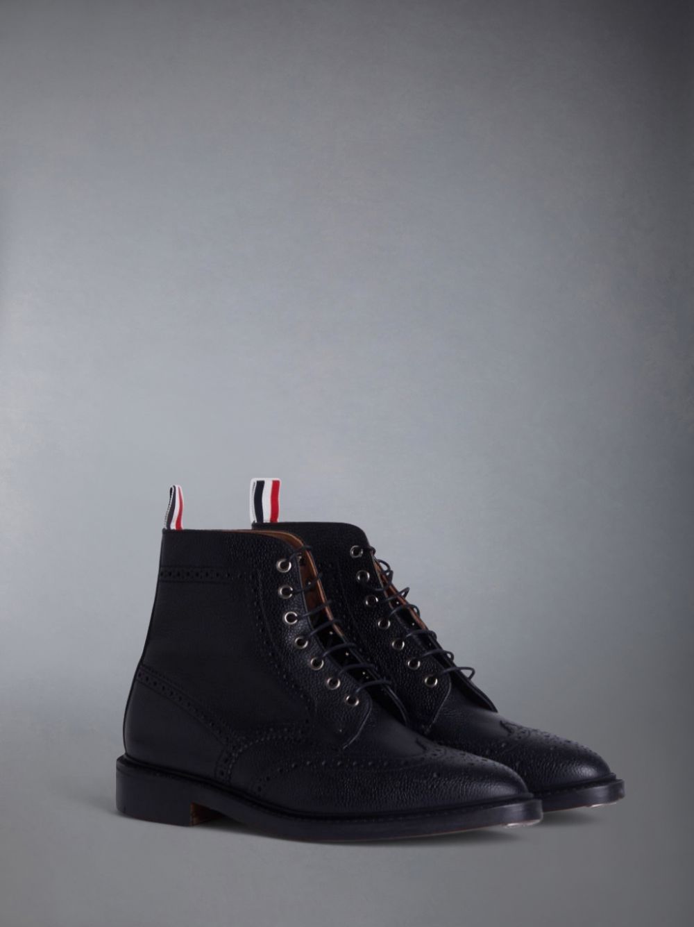 Thom Browne wingtip brogue Men Boots Black | QKU76W77477